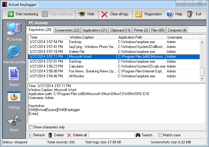 Keylogger for windows xp free download